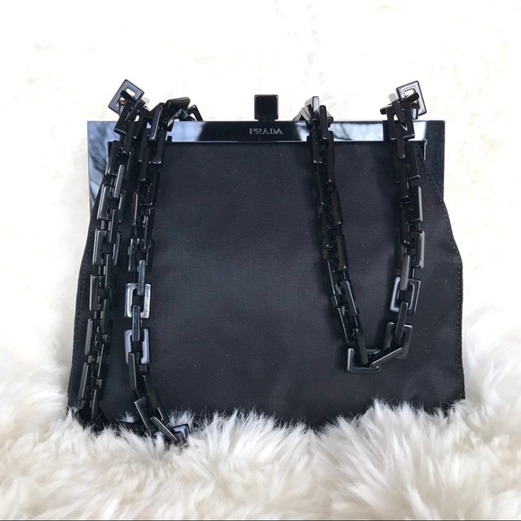 PRADA Vintage Chain Link Shoulder Bag - Picture 2 of 11